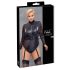 Cottelli Bondage Plus Size - Body mit Spitzärmeln (schwarz) - 2XL