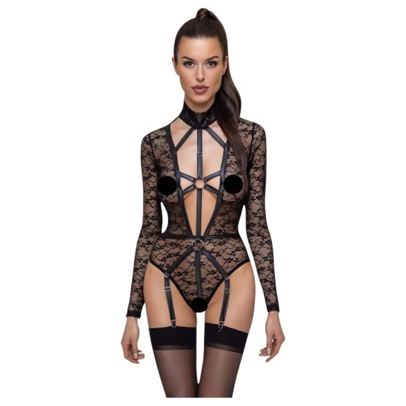 Cottelli - Transparenter Trägerbody (Schwarz)