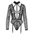 Cottelli - Transparenter Trägerbody (Schwarz) - L