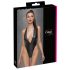 Cottelli Party - Glänzender Neckholder-Body (Schwarz) - XL