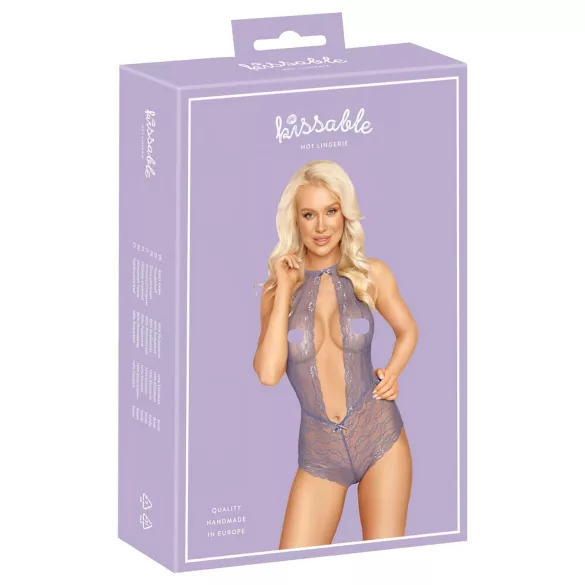 Kissable - Halsbandspitze Body (Lila)