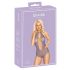 Küssbarer Neckholder-Body aus Spitze (Lila) - L/XL