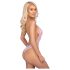 Kissable - Body mit Rosestickerei (Rosa) - L/XL