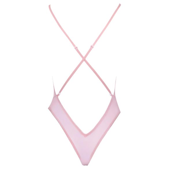 Kissable - Body mit Rosenspitze (Pink) - L/XL