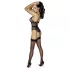 Cottelli - Offener, riemchen Body mit Strumpfhalter (schwarz) - XL