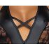 Cottelli Party - Blumenmuster Body (schwarz)