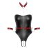 Cottelli Bondage - Glänzender Body und Armbänder (Schwarz) - M
