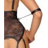 Cottelli Bondage - Offener Body mit Fesseln (Schwarz) - M