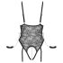 Cottelli Bondage - Offener Body mit Fesseln (Schwarz) - L
