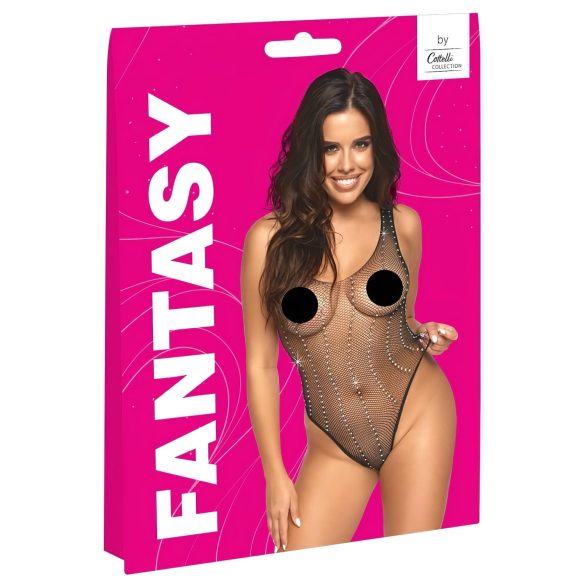 Cottelli - Strass-Netzbody (schwarz) - (S-L)