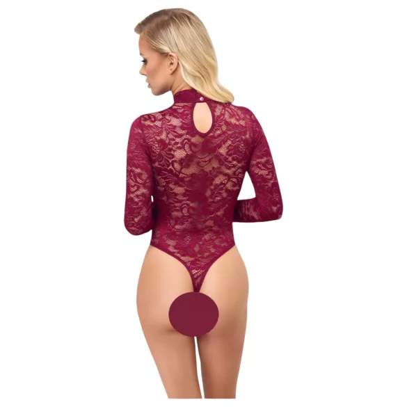 Cottelli - Transparenter Spitzenbody (Rot) - M