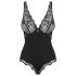 Obsessive Luvae - Body mit transparentem Brustteil (schwarz)