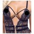 Cottelli - Offener, Riemen-Bodysuit (Schwarz)