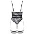 Cottelli - Offener, Riemen-Bodysuit (Schwarz)