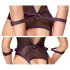 Cottelli Bondage - offener Body mit Armfesseln (schwarz) - M
