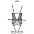 Cottelli Bondage - offener Body mit Armfesseln (schwarz) - XL