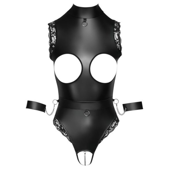 Cottelli Bondage - Offenherziger Body (schwarz)