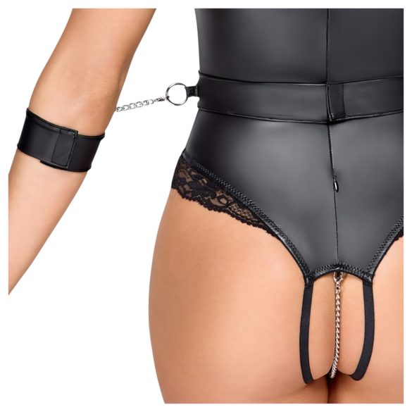 Cottelli Bondage - Offenherziger Body (schwarz) - L