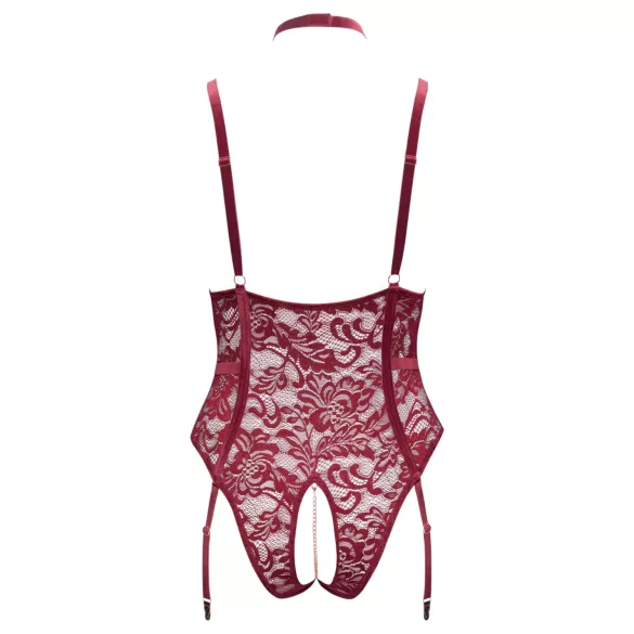 Cottelli Curves - Kettenglied-Spitzenbody (Rot) - 3XL