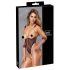 Cottelli Bondage - Offener Body mit Riemen und Kette (Schwarz)