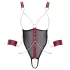 Cottelli Bondage - Offener Body mit Riemen und Kette (Schwarz) - M