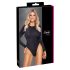 Cottelli - Glitzernder Body mit offenem Rücken (Schwarz)