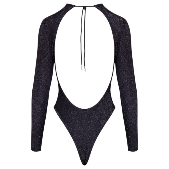 Cottelli - Glitzernder Body mit offenem Rücken (Schwarz) - L