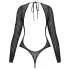 Cottelli - Gestreifter Body mit Silberfäden (schwarz) - S-L
