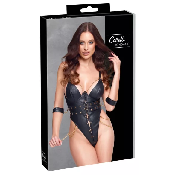 Cottelli - Bondage-Body mit Ketten (schwarz)