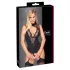 Cottelli - Body mit Strapsen, im Schritt offen (schwarz) - M