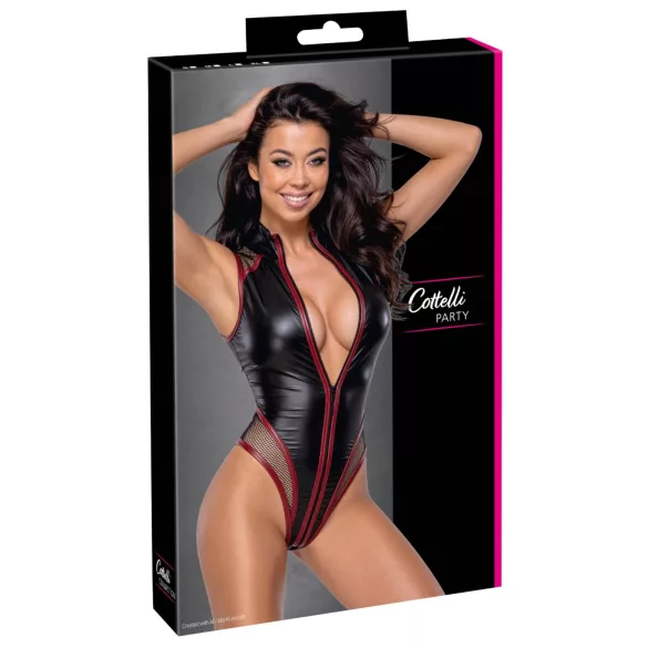 Cottelli - Netz-Body mit Reißverschluss (schwarz)