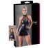 Cottelli - Spitzen glänzendes Neckholder-Minikleid (schwarz) - M