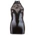 Cottelli - Spitzen glänzendes Neckholder-Minikleid (schwarz) - M