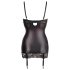 Abierta Fina - Satin Glanz, Push-Up Kleid (Schwarz) - 85B/L