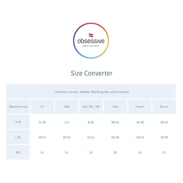 Obsessive 828-CHE-1 - Glitzer-Riemchenkleid und Tanga (schwarz) - L/XL