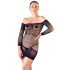Mandy Mystery - Netzkleid mit Strass & Tanga schwarz (S-L)