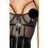 Noir - Lackkleid mit Netzdetail (Schwarz) - XL