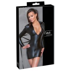 Cottelli Bondage - Glänzendes Kleid mit Fessel (schwarz)
