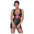 Cottelli Party - Eng anliegendes Streifenkleid (Schwarz-Rot) - XL