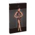 Noir - Transparenz, florales, langes Kleid (schwarz) - L