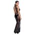 Noir - Transparenz, florales, langes Kleid (schwarz) - L