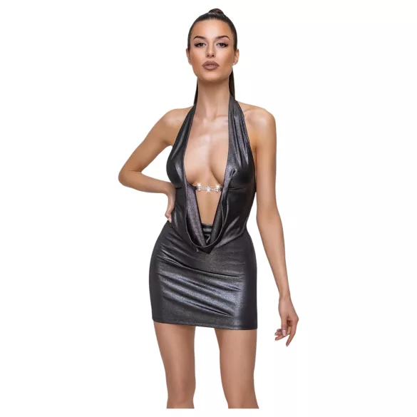 Cottelli Party - Neckholder-Kleid (silber) - XL