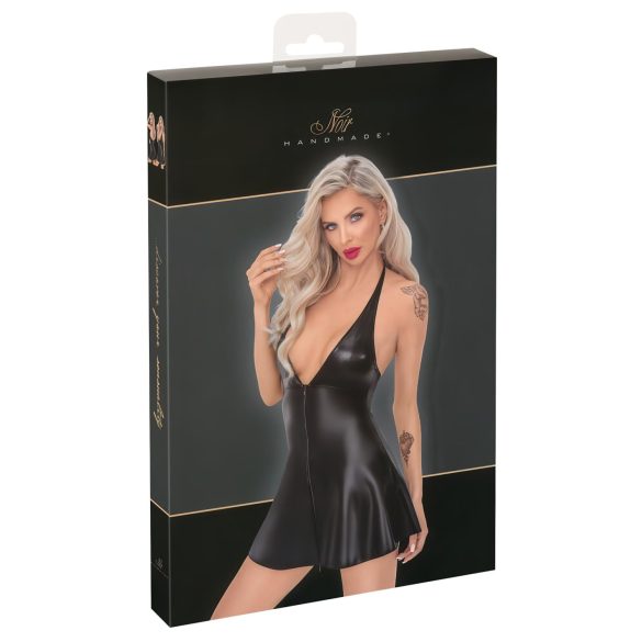 Noir - Minikleid mit Schlangenhautmuster (schwarz) - L