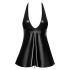 Noir - Minikleid mit Schlangenhautmuster (schwarz) - XL