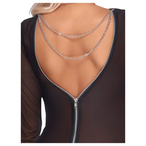 Cottelli Party - Transparenz-Kleid mit Reißverschluss (schwarz) - M