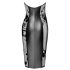Noir – Glänzendes Neckholder-Kleid (Schwarz) - M