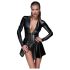 Noir - Langärmeliges, vorn offenes Minikleid (Schwarz) - M