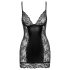 Noir - Transparentes Minikleid mit Seitenteilen (Schwarz) - M