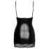 Noir - Transparentes Minikleid mit Seitenteilen (Schwarz) - M