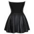 Cottelli - Glänzendes Minikleid mit Faltenrock (schwarz)